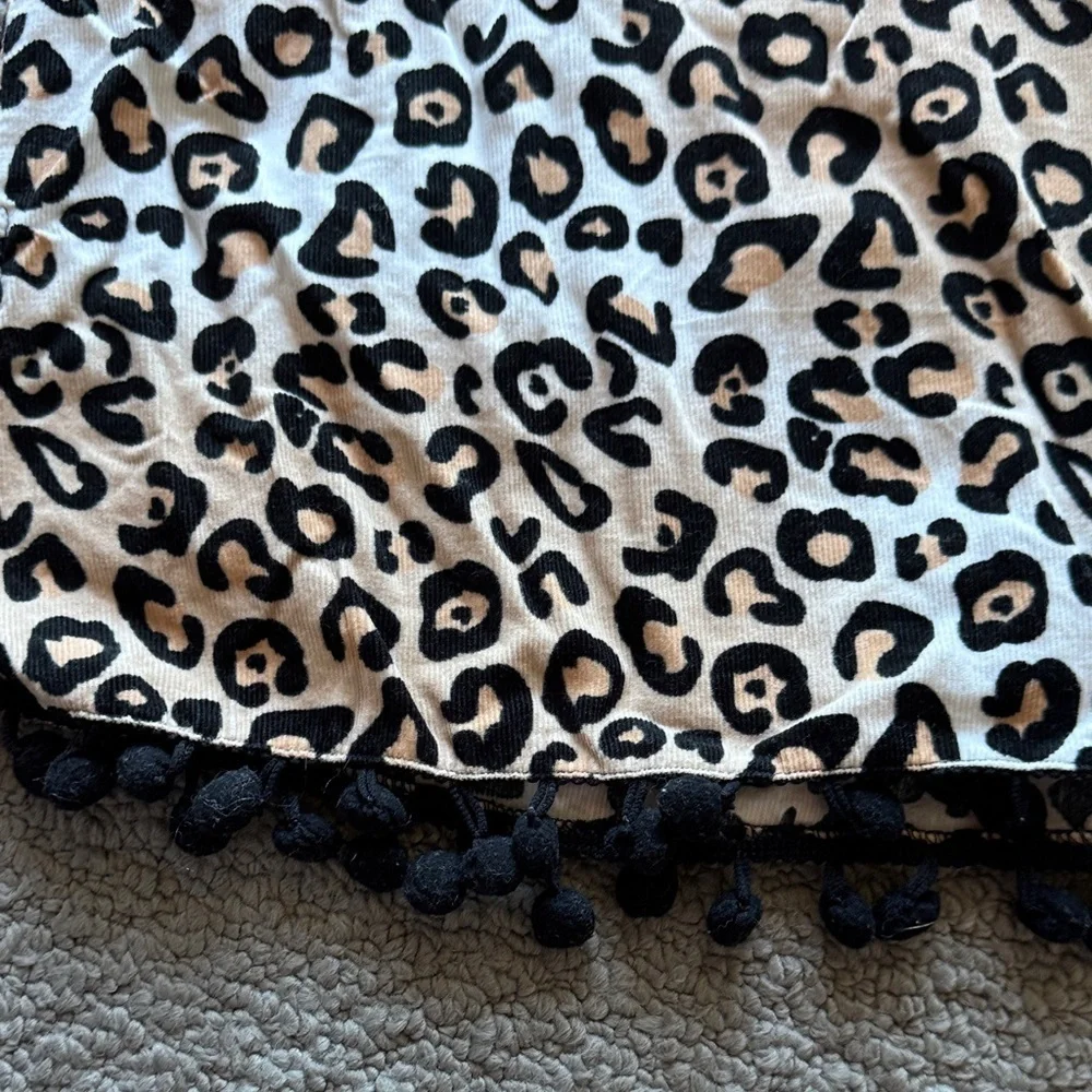 Mud Pie Kids Leopard Print Swim Coverup in Black and Tan